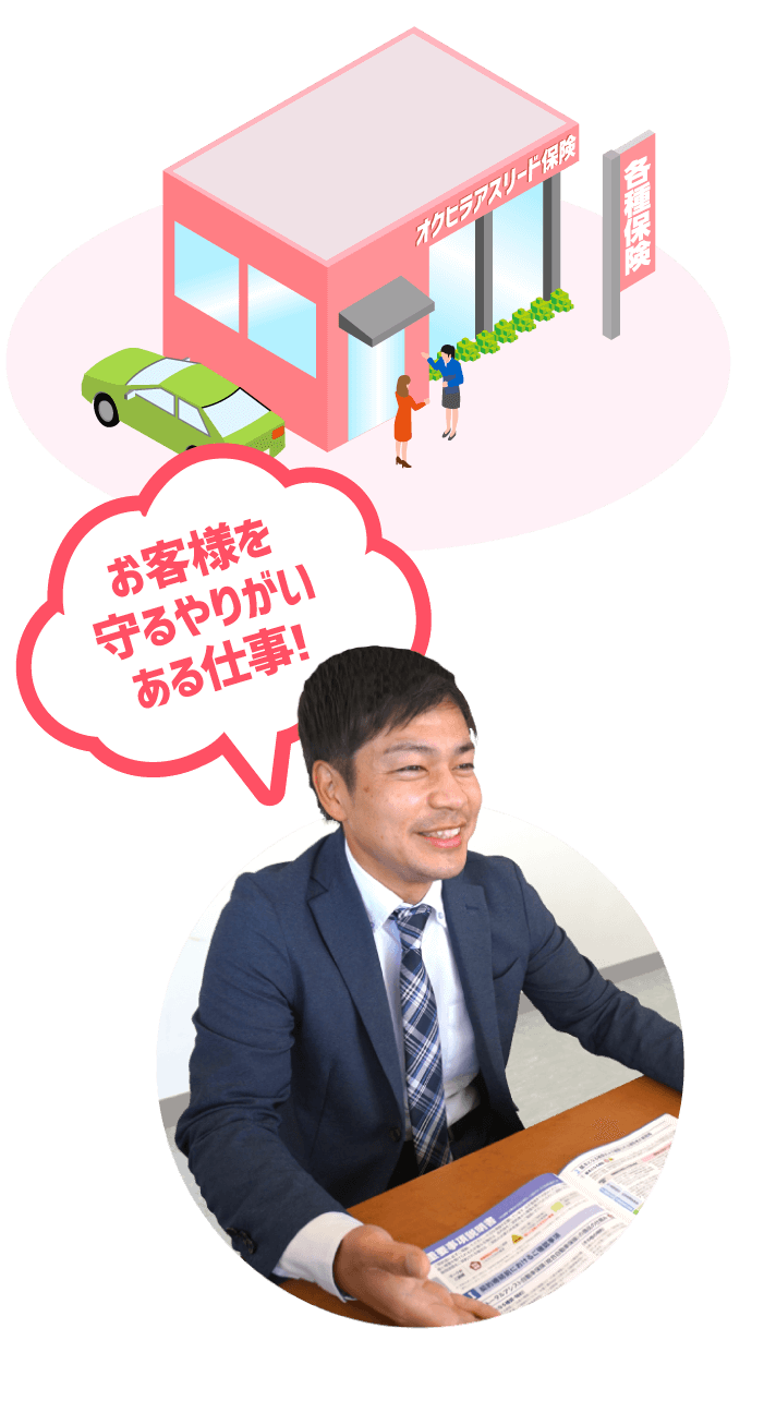 保険事業部の仕事(オクヒラアスリード保険)